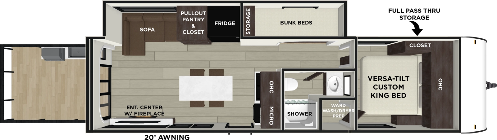 Wildwood 34VERANDA Floorplan